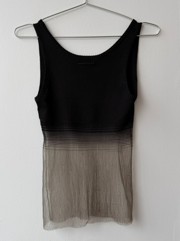 Grace Ling Evanescent Black See Through Sheer Tank Top — image 5 of 8
